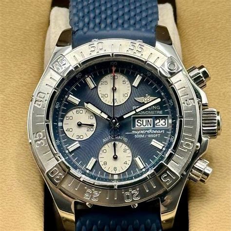 breitling superocean a13340 blue dial|breitling a13340.